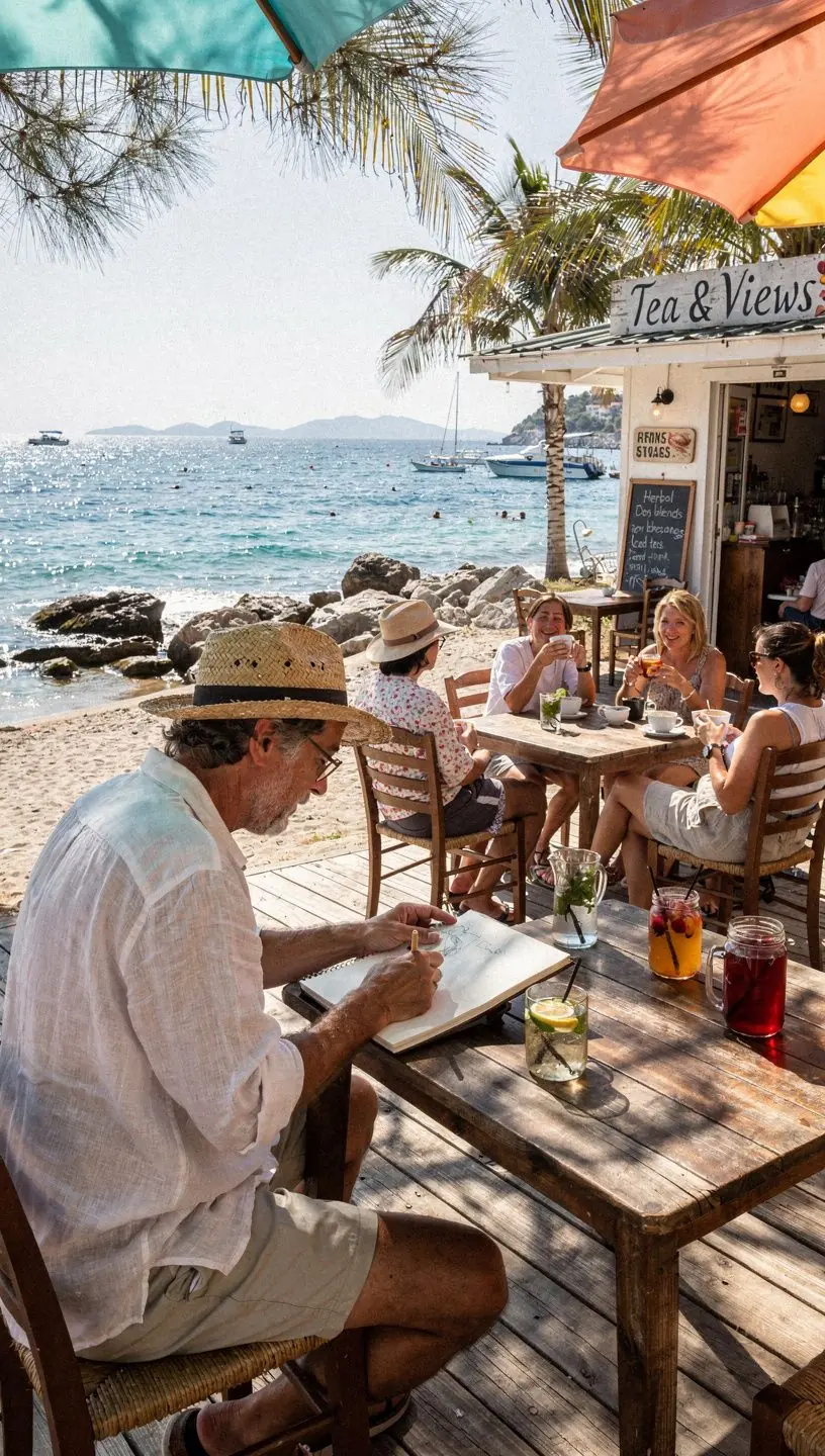 Zeleni čaj s mirisom mente i limuna na drvenom stolu