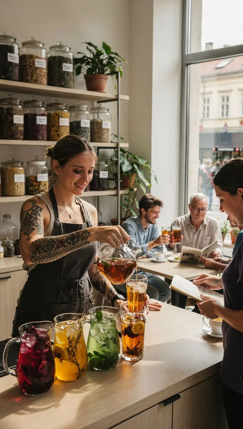 Listovi svježe ubranog čaja raspoređeni na ručniku od jute