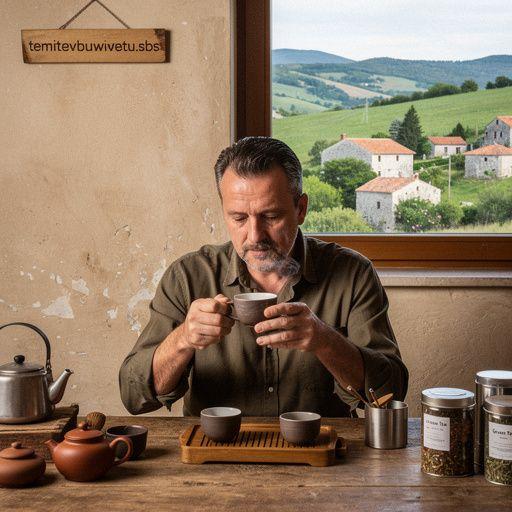 Suhe biljke i začini rasprostranjeni na stolu, spremni za pripremu čaja.